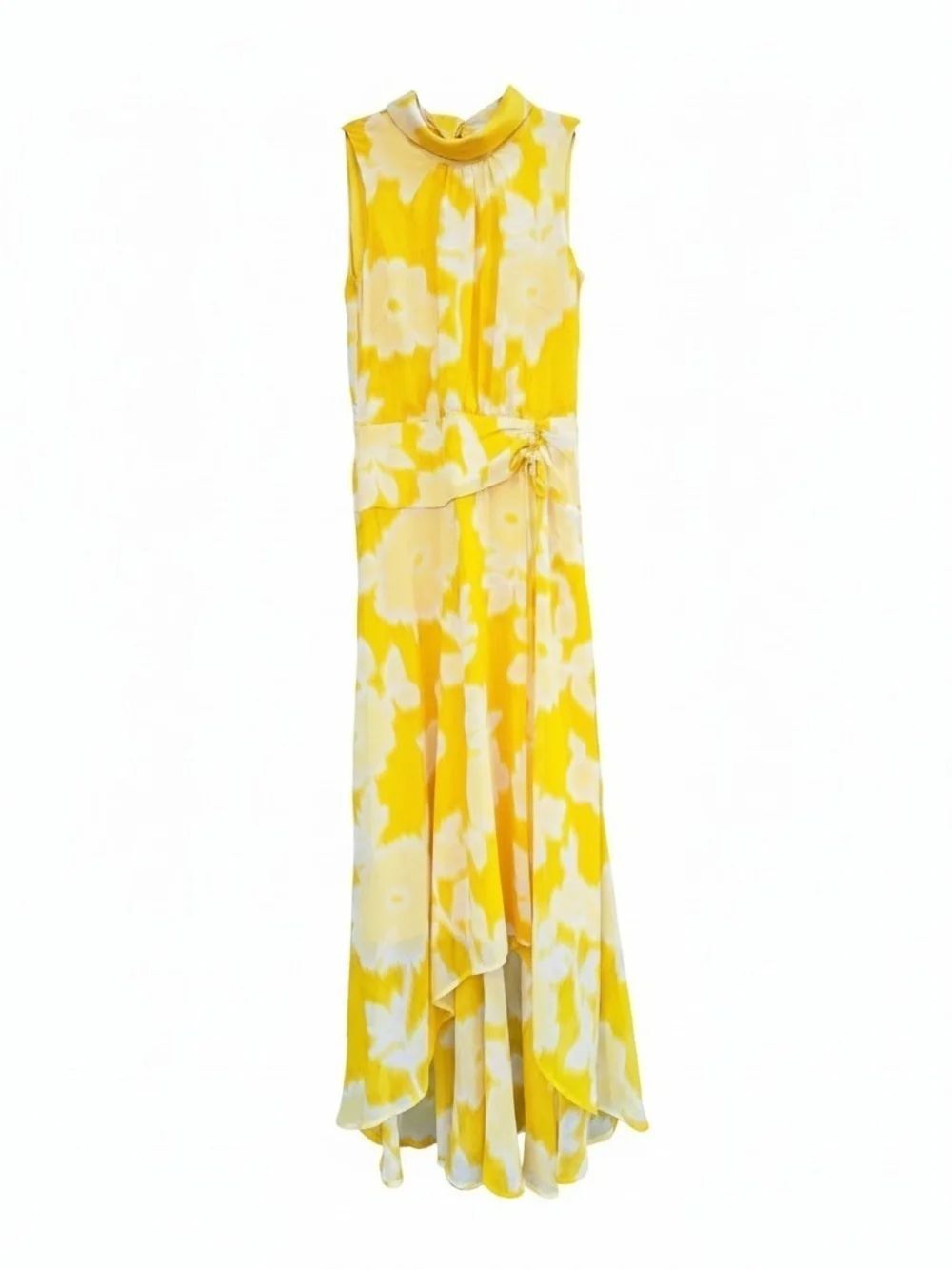 Karl Lagerfeld Paris Floral High Low Maxi Dress Yellow Size 0